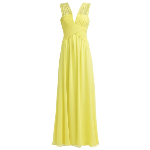 BCBGMAXAZRIA Suknia balowa light yellow zalando zielony abstrakcyjne wzory