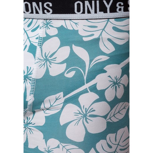 Only & Sons ONSKAIN Panty white hawaii leaves bristol blue zalando mietowy kwiatowy