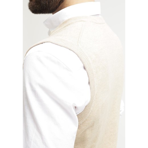 Gant Sweter sandmelange zalando bialy abstrakcyjne wzory