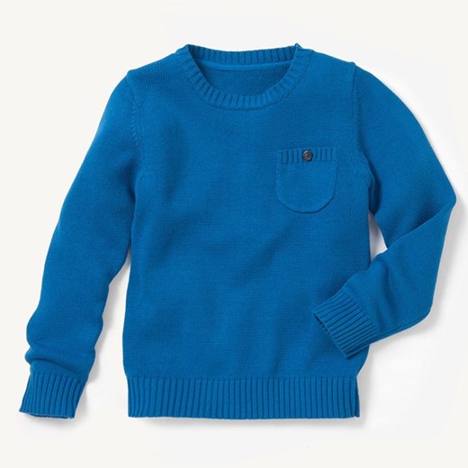Sweter z długimi rękawami. la-redoute-pl niebieski bawełna