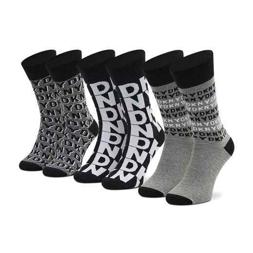 Zestaw 3 par wysokich skarpet męskich DKNY Division S5_6332T_DKY 45 wyprzedaż eobuwie.pl