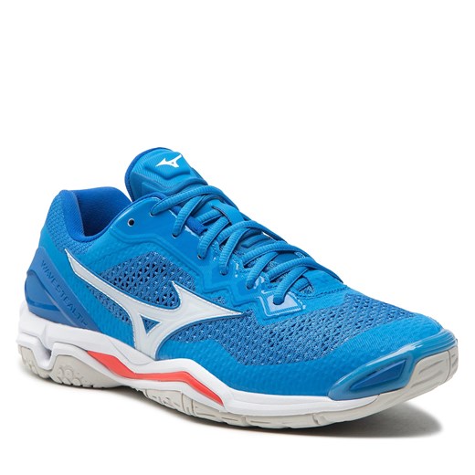 Buty Mizuno Wave Stealth V X1GA180024 French Blue/White/Ignition Red Mizuno dostępne inne rozmiary promocja eobuwie.pl