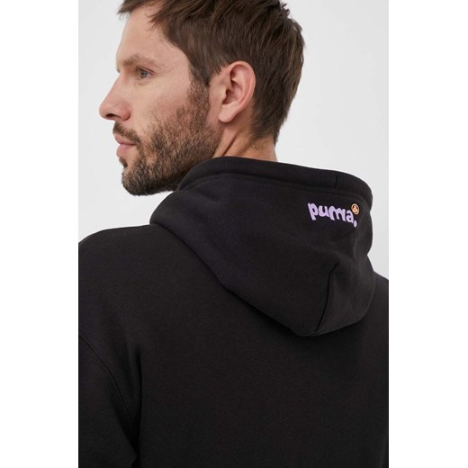 Puma bluza bawełniana X 8ENJAMIN męska kolor czarny z kapturem z nadrukiem Puma S ANSWEAR.com