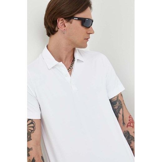 T-shirt męski Abercrombie & Fitch biały dzianinowy 