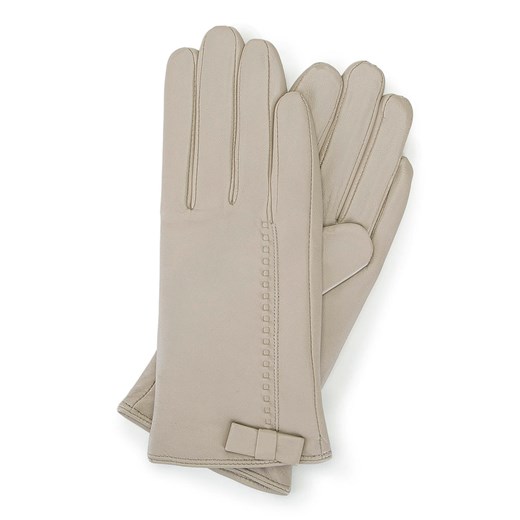 Damskie rękawiczki skórzane z kokardką ze sklepu WITTCHEN w kategorii Rękawiczki damskie - zdjęcie 158969806