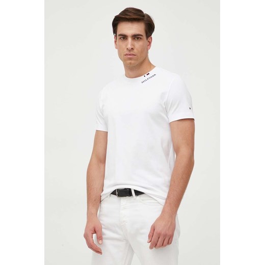 Tommy Hilfiger t-shirt bawełniany kolor biały z aplikacją Tommy Hilfiger S ANSWEAR.com