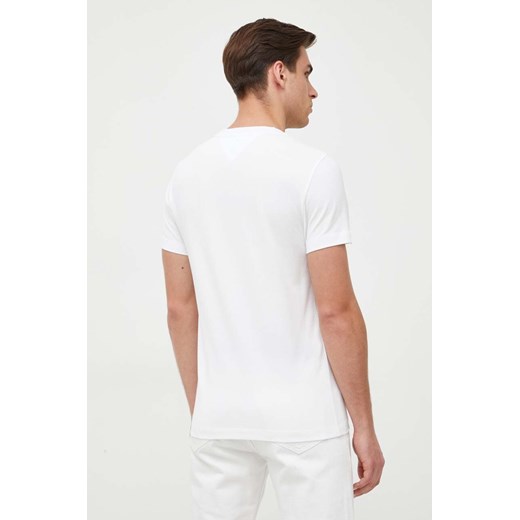 Tommy Hilfiger t-shirt bawełniany kolor biały z aplikacją Tommy Hilfiger XL ANSWEAR.com