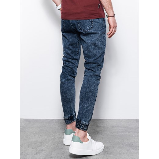 Spodnie męskie jeansowe joggery - niebieskie V1 P1027 M ombre