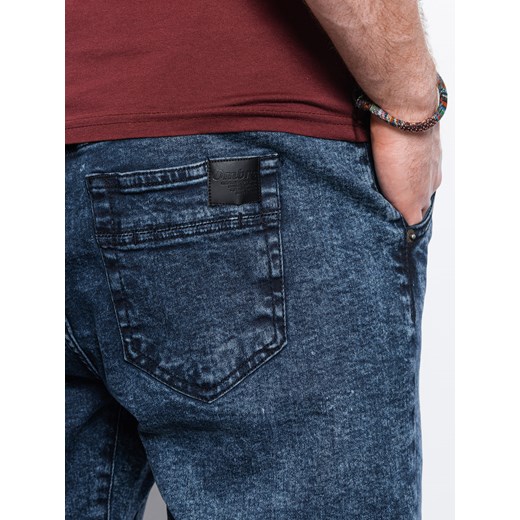 Spodnie męskie jeansowe joggery - niebieskie V1 P1027 L ombre