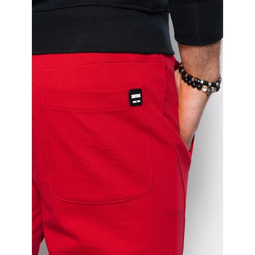 Spodnie męskie dresowe joggery - czerwone V5 P952 M promocyjna cena ombre