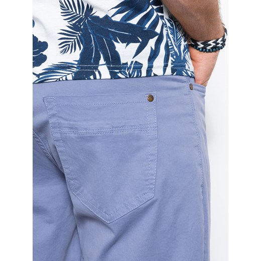Krótkie spodenki męskie casual - błękitne V15 W303 M ombre