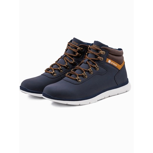 Buty męskie trapery ocieplane - granatowe V3 T312 40 ombre