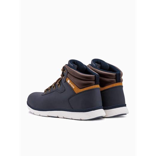 Buty męskie trapery ocieplane - granatowe V3 T312 43 ombre