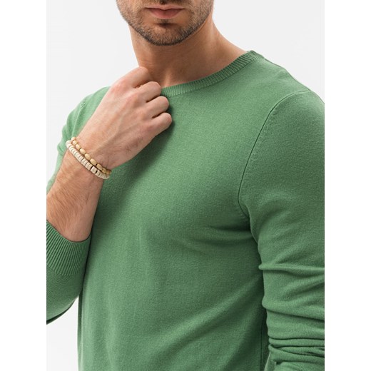 Elegancki sweter męski - zielony V13 E177 M promocja ombre