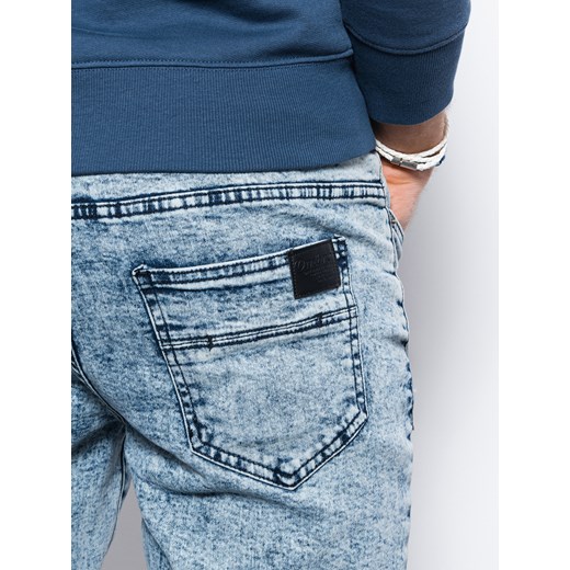 Spodnie męskie jeansowe joggery - jasnoniebieskie V1 P1056 XL ombre