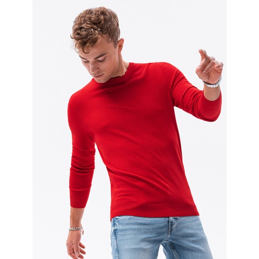 Elegancki sweter męski - czerwony V5 E177 XXL ombre