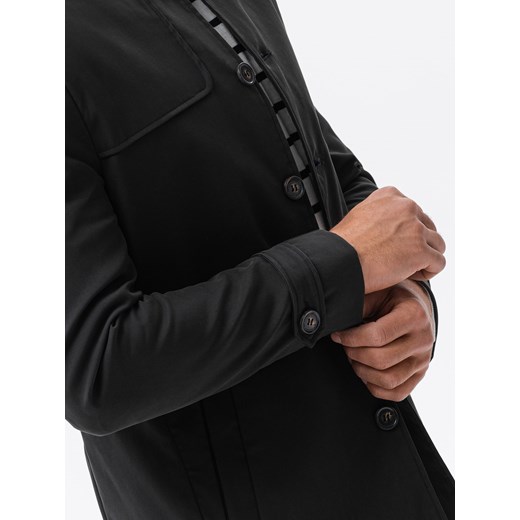 Płaszcz męski - czarny V1 C269 XL ombre
