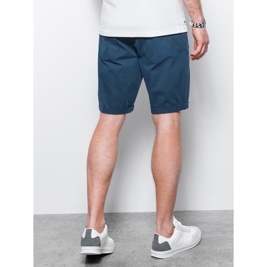 Krótkie spodenki męskie casual - niebieskie V8 W303 M okazyjna cena ombre
