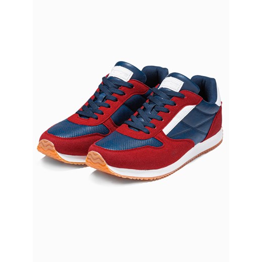 Buty męskie sneakersy - czerwono-granatowe V3 T310 45 promocja ombre