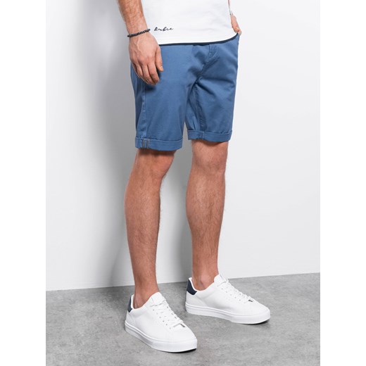 Spodenki męskie chino - niebieskie V13 W243 XL ombre