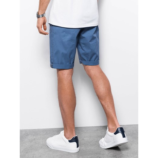 Spodenki męskie chino - niebieskie V13 W243 S ombre