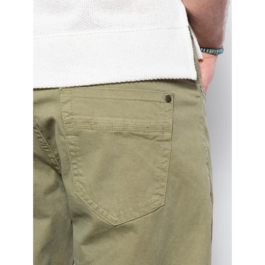 Krótkie spodenki męskie casual - khaki V14 W303 M ombre