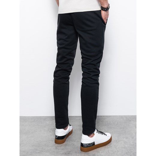 Spodnie męskie dresowe - czarne V3 P866 L ombre