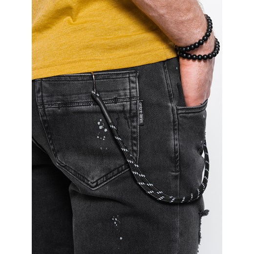 Spodnie męskie jeansowe joggery - czarne V7 P939 XL okazja ombre