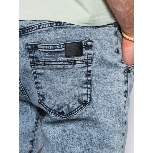 Spodnie męskie jeansowe joggery - jasnoniebieskie V4 P1027 XL ombre