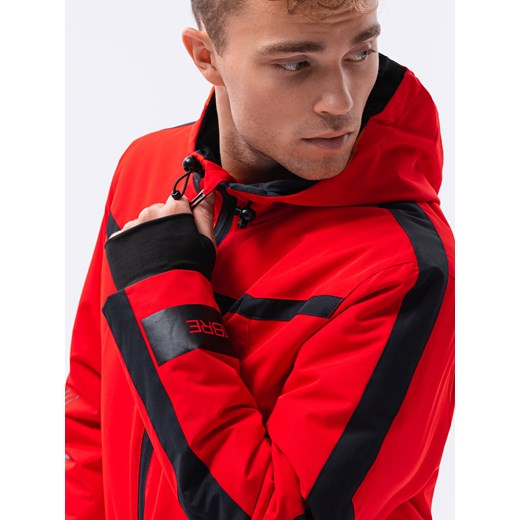 Sportowa kurtka męska - czerwona V2 C455 S ombre okazja