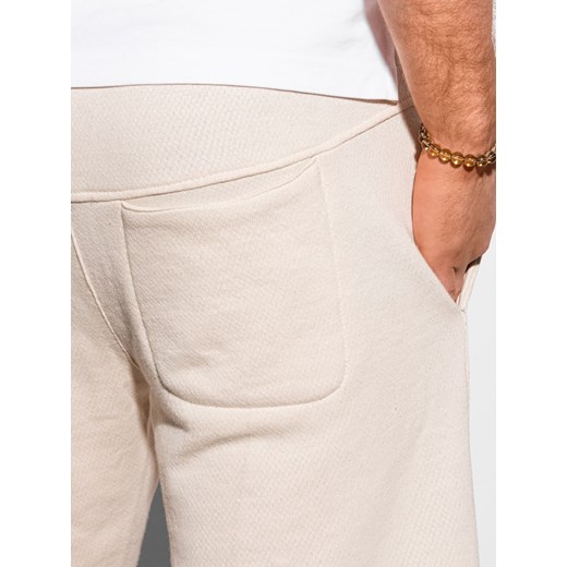 Krótkie spodenki męskie dresowe - białe W299 XXL ombre