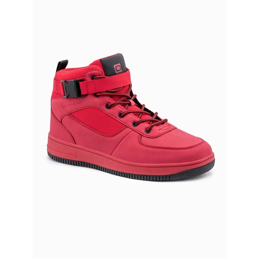 Buty męskie sneakersy za kostkę - czerwone V2 T317 44 ombre