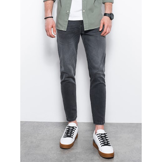 Spodnie męskie jeansowe SLIM FIT - czarne V3 P1077 M ombre