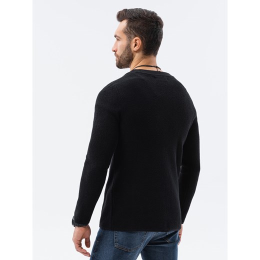 Sweter męski kardigan - czarny V3 E193 XL ombre