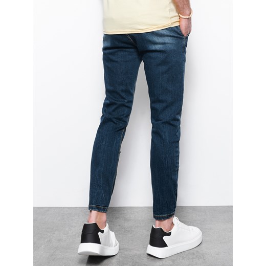 Spodnie męskie jeansowe SLIM FIT - niebieskie V2 P1077 M ombre