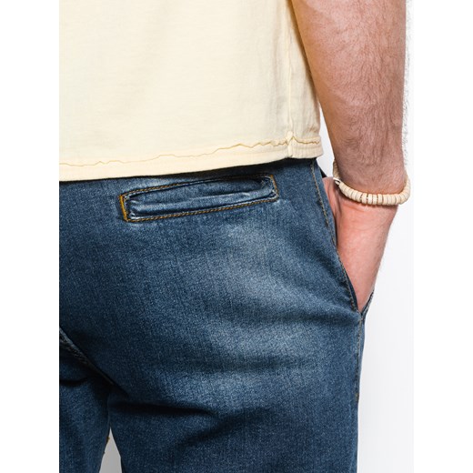 Spodnie męskie jeansowe SLIM FIT - niebieskie V2 P1077 L ombre