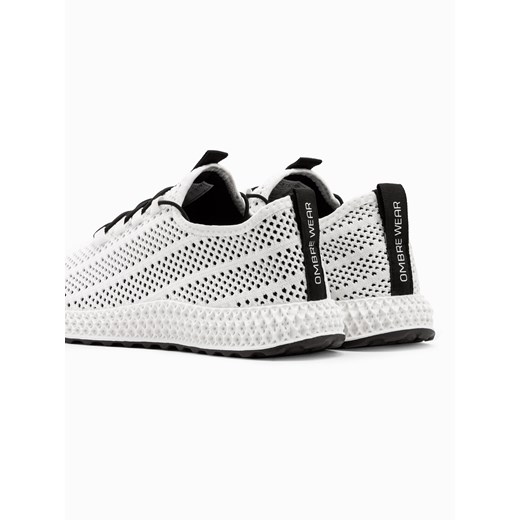 Buty męskie sneakersy z siateczki - białe V7 OM-FOKS-0117 41 ombre