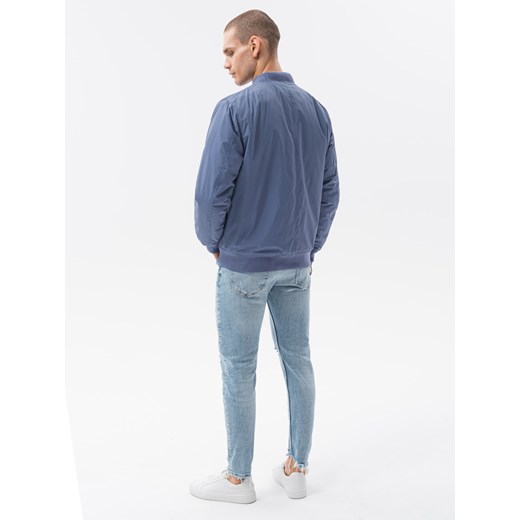 Kurtka męska bomberka - niebieska V16 C538 S ombre