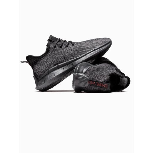 Buty męskie sneakersy - czarne V4 T388 43 ombre