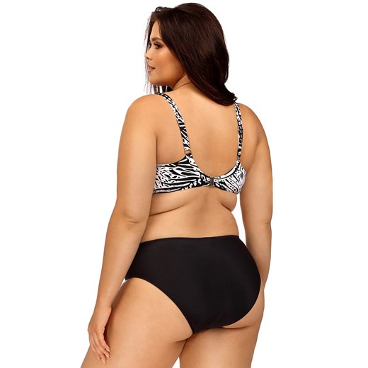 Dwuczęściowy strój kąpielowy Plus Size L3123/3, Kolor czarny-wzór, Rozmiar 40C, Lorin ze sklepu Intymna w kategorii Stroje kąpielowe - zdjęcie 159008898