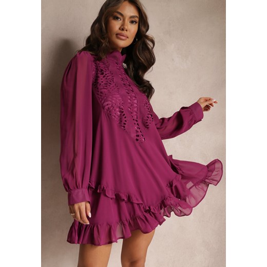 Fioletowa Sukienka Rislea ze sklepu Renee odzież w kategorii Sukienki - zdjęcie 159049607