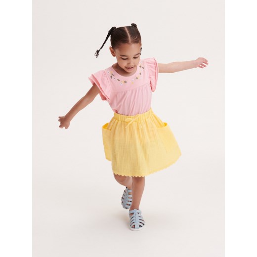 Reserved - Spódnica z kieszeniami - Żółty Reserved 92 (1 Reserved