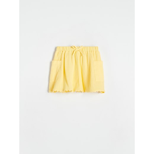 Reserved - Spódnica z kieszeniami - jasnożółty ze sklepu Reserved w kategorii Spódnice - zdjęcie 159051577