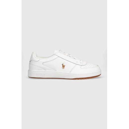 Polo Ralph Lauren sneakersy skórzane Hanford kolor brązowy 809877610004 ze sklepu ANSWEAR.com w kategorii Buty sportowe męskie - zdjęcie 159066738