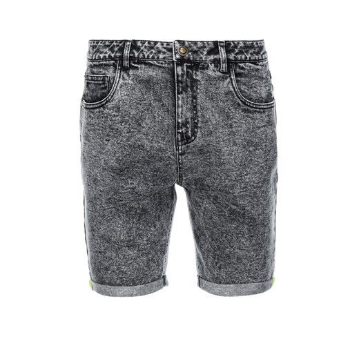 Jeansowe marmurkowe szorty męskie - szare V2 OM-SRDS-0117 S ombre