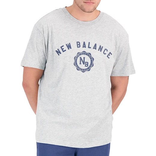 Koszulka New Balance MT31904AG - szara ze sklepu streetstyle24.pl w kategorii T-shirty męskie - zdjęcie 159092448