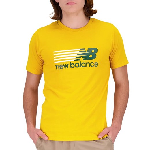 T-shirt męski New Balance w sportowym stylu z krótkimi rękawami 