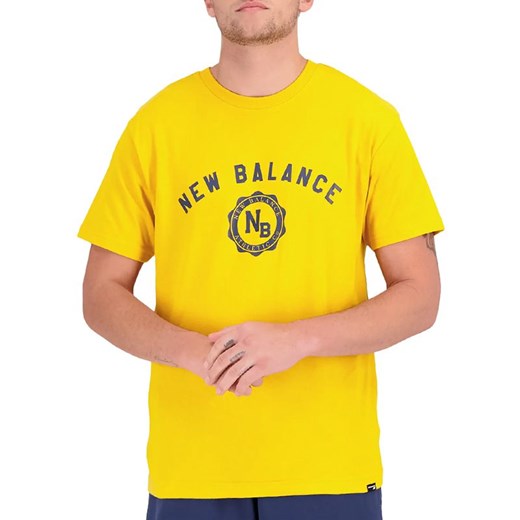 Koszulka New Balance MT31904VGL - żółta ze sklepu streetstyle24.pl w kategorii T-shirty męskie - zdjęcie 159092455