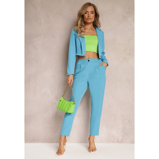 Niebieskie Spodnie Cygaretki Zalko ze sklepu Renee odzież w kategorii Spodnie damskie - zdjęcie 159096887