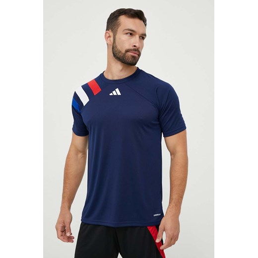 adidas Performance t-shirt treningowy Fortore 23 kolor granatowy wzorzysty ze sklepu ANSWEAR.com w kategorii T-shirty męskie - zdjęcie 159097979